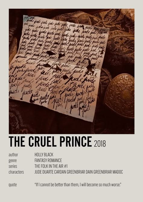 the cruel prince minimalist mini poster Minimalist Book Cover, Prince Poster, Minimalist Book, The Cruel Prince, Black Poster, Film Posters Vintage, Book Wall, Inspirational Books To Read, Holly Black