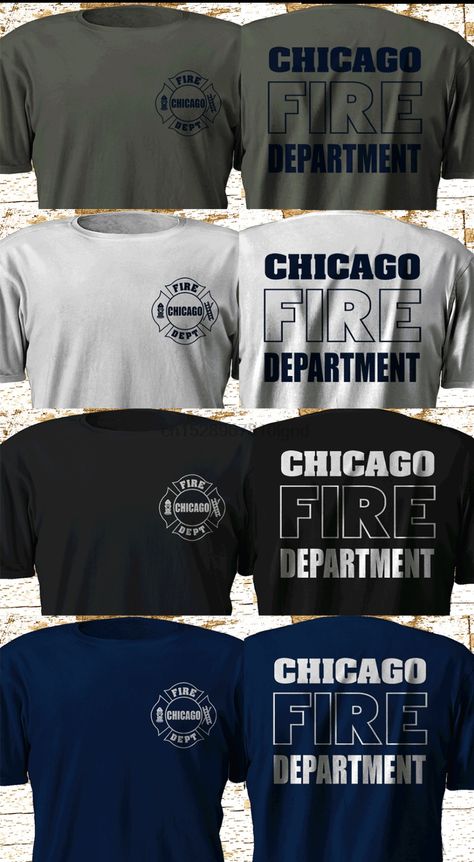 Fire Dept Shirts, Fire Department Shirts, Chicago Fire Department, Firefighter Shirts, Best Tshirt, New Tv Series, Firefighter Gifts, New Tv, Fire Fighter