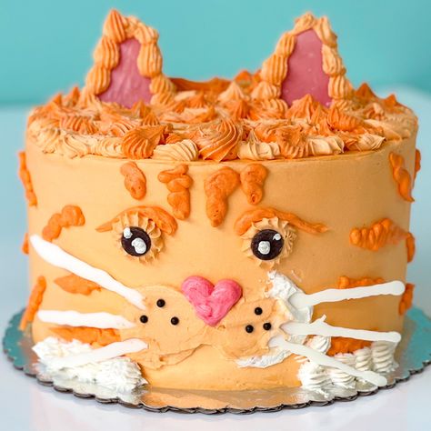 Ginger Cat Cake, Orange Cat Cake, Son's Birthday, Bday Shoot, Tea Ideas, Cake Face, Ginger Cat, Cat Cake, Orange Tabby Cats