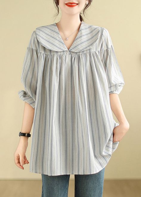 Stylish Short Dresses, Patchwork Top, Modest Dresses Casual, Trendy Fashion Tops, Pretty Blouses, Trendy Top, Cotton Coat, Fashion Attire, Stylish Dress Designs