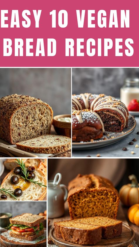 Knead-to-know: 10 plant-based bread recipes for the perfect vegan loaf Vegan Quick Breads, Easy Vegan Bread, Easy Vegan Bread Recipe, Vegan Bread Recipes, Vegan Loaf, Recipes To Bake, Ube Recipes, Hamburger Helper Recipes, Pumpkin Spice Bread