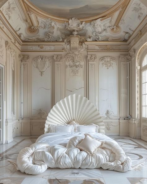 bed for pearls🪞 Clam Bed, Peach Bedrooms, Japanese Museum, Peach Bedroom, Oyster Bed, Installation Ideas, Bedroom Inspo, Sirens, Bed Frame