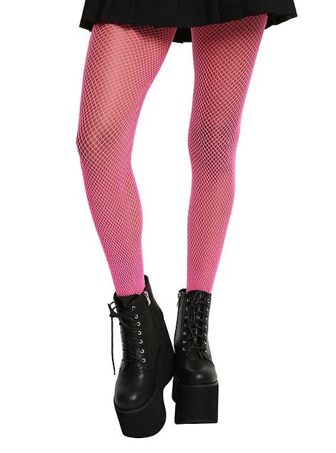 Pink Fishnet Tights, Consert Outfits, Fishnet Outfit, Pink Fishnets, Cute Tights, Pink Fish, Fishnet Tights, Doc Marten Oxford, Girls Socks