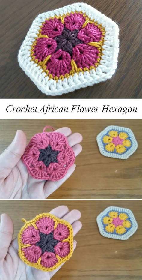 African Square Crochet Flower Patterns, African Flower Hexagon Crochet Pattern Free, African Daisy Crochet, Crochet Hexagon Turtle, Flower Crochet Hexagon, Hexagon Flower Crochet Pattern, African Flower Turtle Crochet Pattern, Flower Granny Hexagon, African Flower Hexagon Crochet Pattern