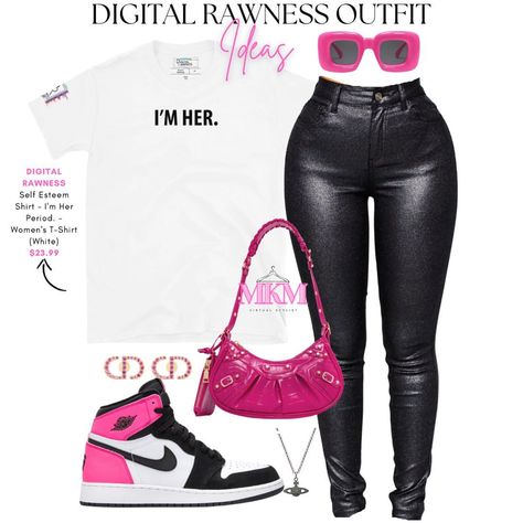 There will never be another "you" gorgeous.!Graphic Tee from @digitalrawness 🧡😍🛍️! | Instagram Cute Outfits With Graphic Tees, Pink Graphic Tee Outfit, Swag Fits, Pink Graphic Tee, Girly Fits, Fashion Gal, Birthday Fits, High Fashion Outfits, Cute Lazy Day Outfits