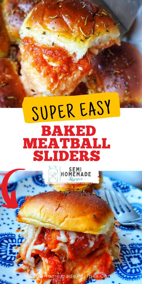 Meatballs Sauce, Party Meals, Easy Italian Meatballs, Sliders Recipes Hawaiian Rolls, Easy Slider Recipes, Sliders Recipes, Easy Meatball, Meatball Sliders, Baked Meatballs