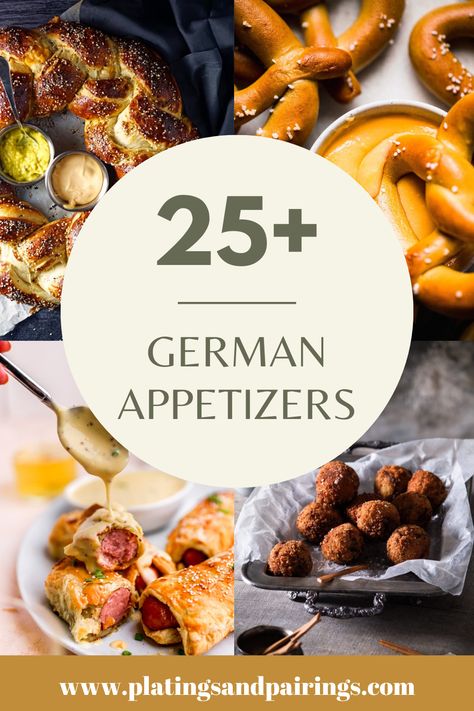 From German Potato Pancakes to Soft Pretzels & Beer Brats. Here are over 25 of the BEST German appetizers to try! Easy Oktoberfest Food, Oktoberfest Food Appetizers, Oktoberfest Appetizer Recipes, Oktoberfest Appetizers Parties, German Christmas Appetizers, German Snacks Appetizers, Oktoberfest Party Food Appetizers, German Inspired Food, October Fest Recipes