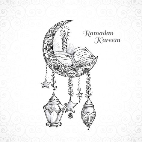 Ramadan Kareem Drawing, Ramadan Drawing, Islamic Moon, Moon Sketch, Ramdan Kareem, About Ramadan, Card Background, Ramadan Kareem, Backgrounds Free