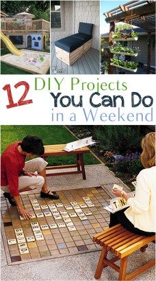 12 Outside DIY Weekend Projects - Hantverk Diy, Yard Project, Outdoor Diy Projects, Yard Games, Backyard Games, Garden Living, Weekend Projects, Backyard Fun, Diy Backyard