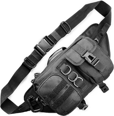 Amazon.com | Fitdom Tactical Inspired Large Fanny Pack For Men. Perfect Techwear Accessories EDC Bag For Men. Multi-Functional Waist Pack | Waist Packs Techwear Accessories, Molle Straps, Molle Bag, Tactical Accessories, Edc Bag, Waist Pack, Body Fit, Sling Bag, Fanny Pack