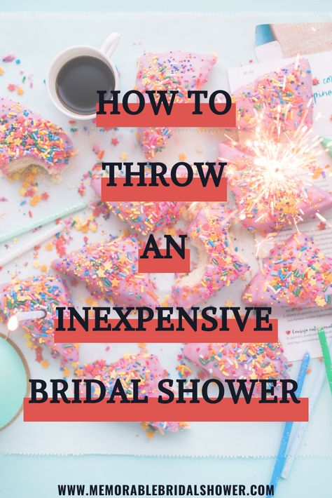 Bridal Shower Decor Ideas, Bridal Shower On A Budget, Cheap Bridal Shower Ideas, Shower Decor Ideas, Simple Bridal Shower Decorations, Shower On A Budget, Bridal Shower Favors Cheap, Wedding Shower Food, Wedding Shower Brunch