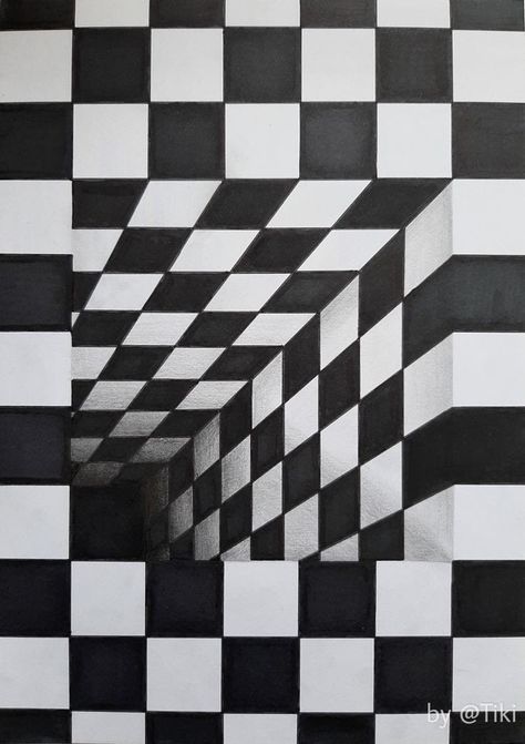 Illusion Of Depth Art, Cool Illusions To Draw, Illusion Paintings Easy, Trippy Pen Art, Allusion Art, Optic Illusion Drawing, Optical Illusions Pictures Art, 3d Optical Illusions Drawing, Easy Optical Illusions To Draw