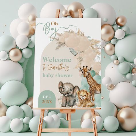 Safari Theme Baby Shower, Baby Shower Simple, Unique Baby Shower Themes, Baby Shower Safari Theme, Deer Baby Showers, Outside Baby Showers, Baby Shower Theme Decorations, Deer Baby, Woodland Deer