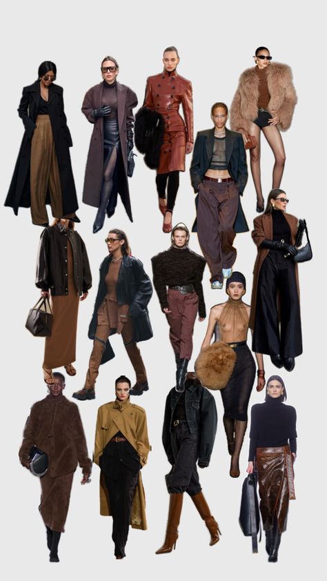 Black and brown looks outfits Theatre Outfit, Fall Fashion Colors, Brown Outfits, Fashion Words, Fall Trends Outfits, Winter Outfit Inspiration, Brown Outfit, Cozy Chic, Black Women Fashion