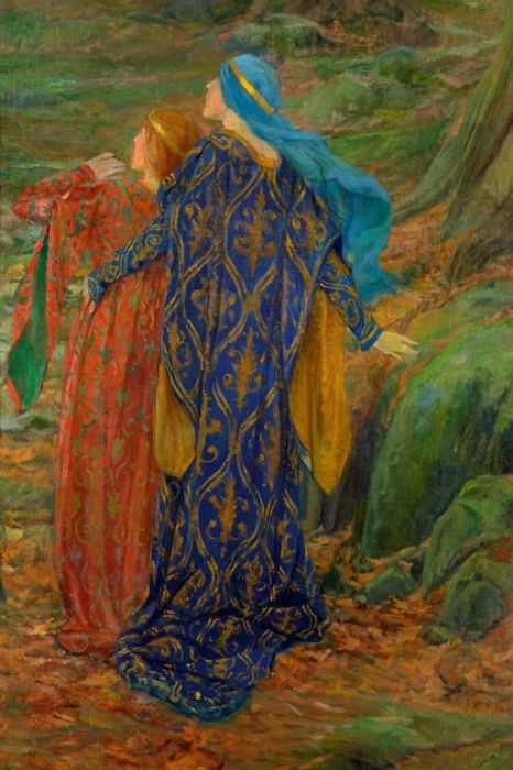 Edwin Austin Abbey, Pre Raphaelite Paintings, Pre Raphaelite Art, Pre Raphaelite, Art Et Illustration, A4 Poster, Vintage Artwork, American Artists, American Art