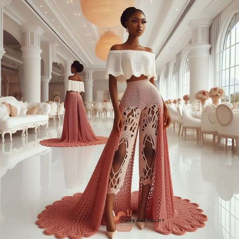 CROCHET PATTERNS AND INSPIRATION | Crochet palazzo pants❤️😍 #crochetfashion #summerready #crochetpalazzo #crochetlove #bohochic #crochethood #crochet #crochetpattern… | Instagram Moroccan Kaftan Dress, Crochet Hood, Crochet Outfit, Prom Inspiration, Crochet Pants, Moroccan Kaftan, African Inspired Fashion, Crochet World, Matching Couple Outfits