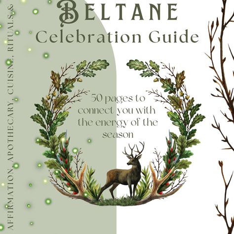 Happy Beltane! The Beltane Celebration Guide: 50 Pages to Connect You With the Energy of the Season. This lovely and functional Beltane celebration bundle is perfect for planning your days throughout the Beltane season. Includes 50 pages to connect you with the energy of the season of Beltane. Reflections. Rituals. Magical Correspondences. Recipes. Affirmations. Celebration ideas. Plants & herbs of the season. Self-care ideas. Daily, weekly, and monthly planner pages. This Beltane Bundle in... Beltane Affirmations, Beltane Celebration, Happy Beltane, Outdoor Apothecary, Magical Correspondences, Weekly And Monthly Planner, Celebration Ideas, Wild Food, Beltane