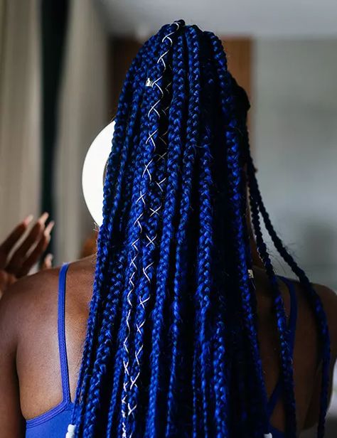 Blue And Black Braids, Black Braids Hairstyles, Cornrow Braids Hairstyles, Ghana Cornrows, Hello Hair, Cornrow Braids, Big Box Braids Hairstyles, Natural Black Women, Pretty Braided Hairstyles