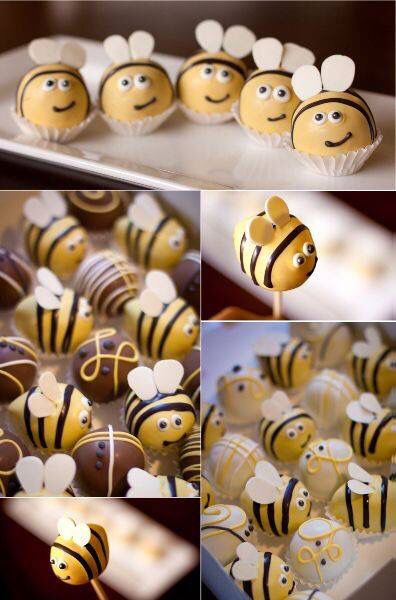 Bee Cake Pops, Bee Cake, Cake Ball, Pop Ideas, Bee Cakes, Kid Desserts, Bee Party, Bee Kind, Cake Balls