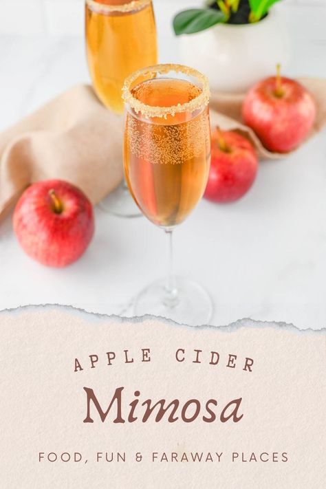 This delicious Mimosa with apple cider cocktail has just a handful of ingredients and is festive for fall all the way through the new year. Fancy Tailgate, Cider Mimosa Recipe, Mimosas Recipe, Apple Cider Mimosa Recipe, Cider Mimosa, Cider Mimosas, Apple Cider Mimosa, Pumpkin Spice Drinks, Apple Cider Cocktail