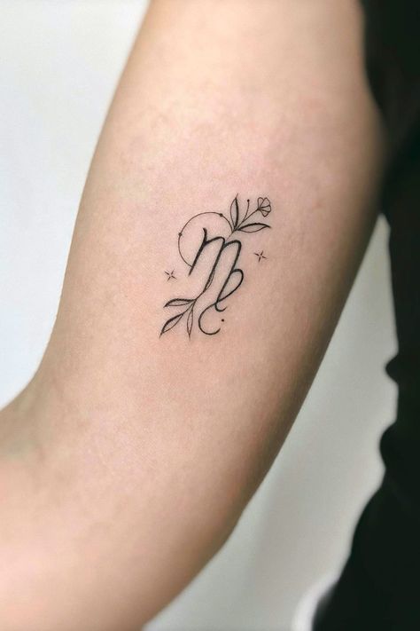 Top 19 Virgo Tattoo Design Ideas Leo Zodiac Tattoos For Women Unique, Capricorn And Scorpio Tattoo, Libra And Aries Tattoo, Virgo Sign Tattoo, Virgo Flower, Mutterschaft Tattoos, Tattoo Virgo, Virgo Tattoo Designs, Astrology Tattoo