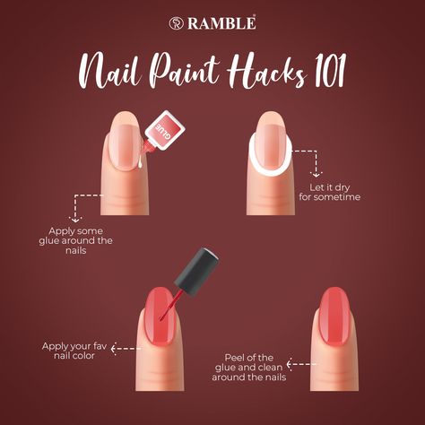 Ramble Cosmetics nail paint hack Matt Nail Polish, Makeup Essentials For Beginners, Pretty Manicures, Perfect Coat, Girl Tips, Nail Paint, Matte Nails, Makeup Essentials, Painting Tips