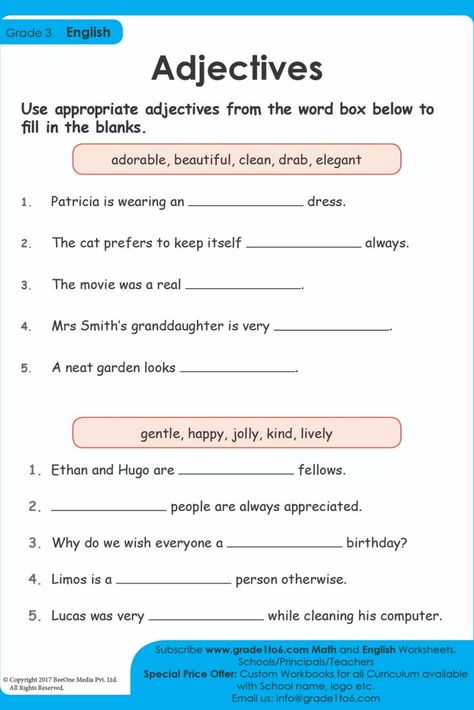 English Worksheets For Grade 1, Practice English Grammar, Adjectives Grammar, Adjectives Worksheet, Worksheets For Grade 1, Teaching English Language Learners, English Grammar Notes, English Adjectives, Adjective Worksheet