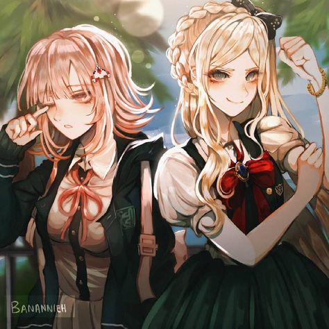 Sonia X Chiaki, Leon Kuwata, Anime Egg, Nanami Chiaki, Chiaki Nanami, Stylish School Bags, Danganronpa 1, Danganronpa 2, Danganronpa 3