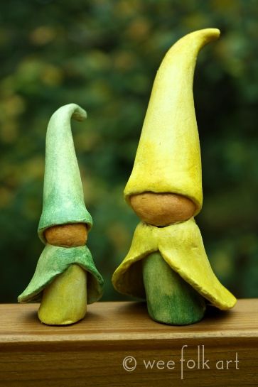 Paperclay Gnomes, Of Course! | Wee Folk Art Wee Folk Art, The Blob, Gnome Tutorial, Homemade Clay, Waldorf Crafts, Wee Folk, Garden Store, Waldorf Toys, Art Clay