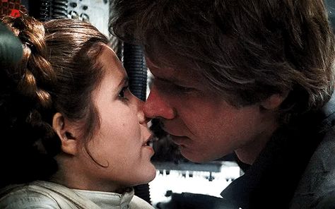 Leia And Han, Han Leia, Han And Leia, Star Wars Love, Star Wars Trilogy, Rey Star Wars, Star Wars Pictures, Carrie Fisher, Harrison Ford