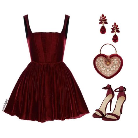 Style By Fel on Instagram: “Christmas fit 🎄⛄ also this colour>>>” Velvet Dresses Outfit, Grammy Dresses, Dark Red Dresses, Gossip Girl Outfits, Prom Dress Inspiration, Red Dress Short, Instagram Christmas, Formal Dresses Short, Pretty Prom Dresses