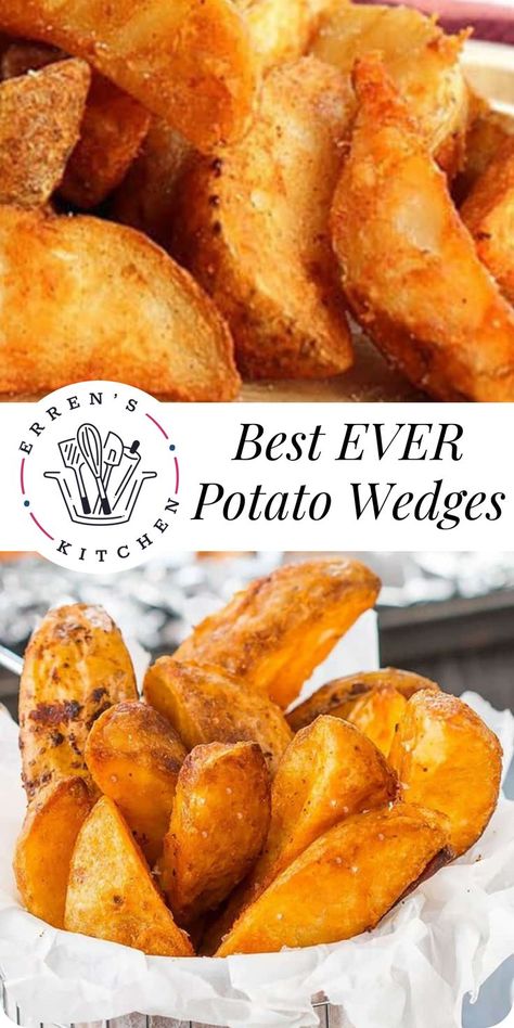 The Best Potato Wedges, Best Potato Wedges, Baked Potato Wedges Recipe, Best Potato Recipes, Potato Wedges Recipe, Wedges Recipe, Potato Wedges Baked, Potato Recipes Side Dishes, Potato Side Dishes