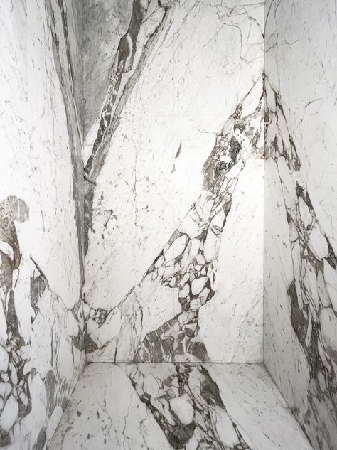 Arabescato Marble Bathroom with bookmatch wall made by 20mm thick slabs honed finished, coming from Corchia quarries, Carrara area, Italy (home area of Bianco Carrara and Calacatta). Arabescato veining allows the creation of different and unique patterns and shapes. Arabescato Marble Bathroom, Calacatta Arabescato, Breccia Capraia Marble, Arabescato Corchia Marble, Carrara Venato, Arabescato Corchia, Italy Home, Arabescato Marble, Marble Bathroom