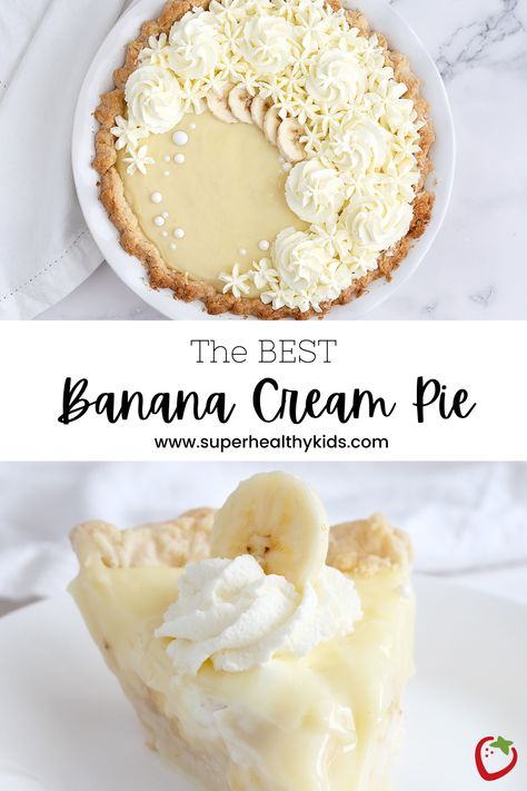 Banana Cream Pie Decoration, Biscoff Banana Cream Pie, Banana Coconut Cream Pie, Banana Cream Pie Filling Recipes, The Best Banana Cream Pie, Banana Cream Pie Dessert, Banana Cream Pudding Pie, Desert Pie, Banana Pastry Cream