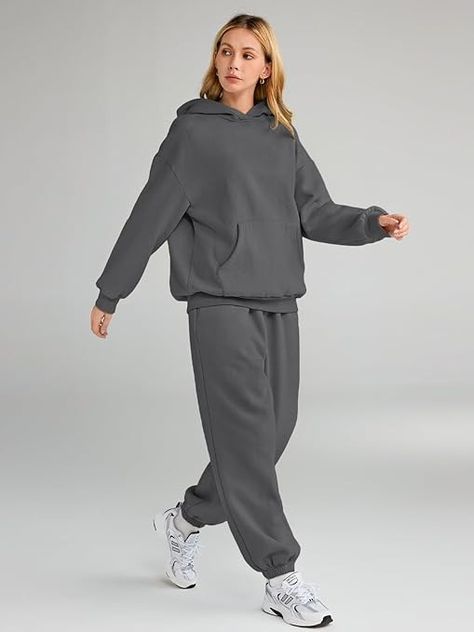 Amazon.com: AUTOMET Womens 2 Piece Outfits Lounge Hoodie Sweatsuit Sets Oversized Sweatshirt Baggy Fall Fashion Sweatpants with Pockets : Clothing, Shoes & Jewelry Fall Sweatpants, Womens 2 Piece Outfits, Fashion Sweatpants, Trendy Outfit Inspo, Clothing Y2k, Drop Shoulder Hoodie, Sweatpants With Pockets, Sweatpants Style, Sweatsuit Set