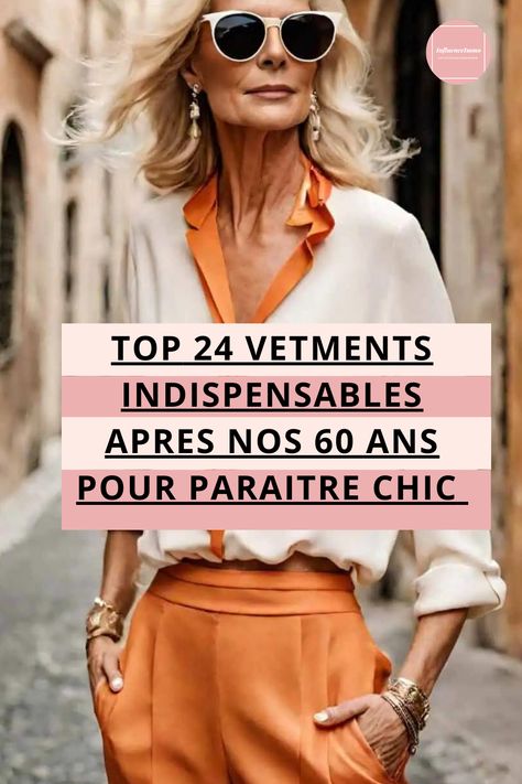 24 Type De Vêtements Qui Nous Rendent Plus Chic Et Elégantes Après Nos 60 Ans  Le style d'une femme est le reflet de son moi intérieur et doit être aussi intemporel qu'elle. Accepter son âge ne signifie pas renoncer à un look chic et sophistiqué. Cet article vous présente 24 articles indispensables qui peuvent donner à toute femme de plus de 60 ans un look incroyablement chic. Celine Dion, Look Plus, Look Chic, New Look, Couture, Art