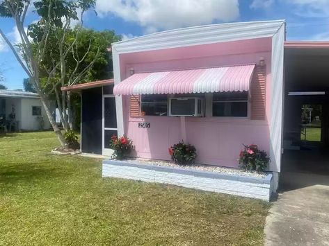 Venice Ranch Mobile Home Park, Venice, FL Recently Sold Homes | realtor.com® Pink Mobile Home Exterior, Pink Mobile Home, Painting Mobile Home Exterior, Mobile Home Exteriors, Pink Mobile, Park Ideas, Mobile Home Parks, Sold Home, Home Exterior