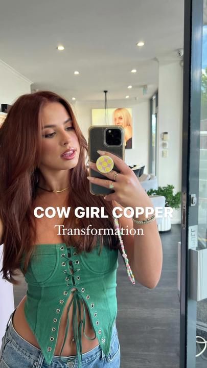 Cowgirl Copper Hair, Cowgirl Copper, Hair Dye Tutorial, Red Hair Outfits, Cowgirl Hair, Hair Tiktok, Copper Hair Dark, Hair In The Wind, Girl Hair Colors