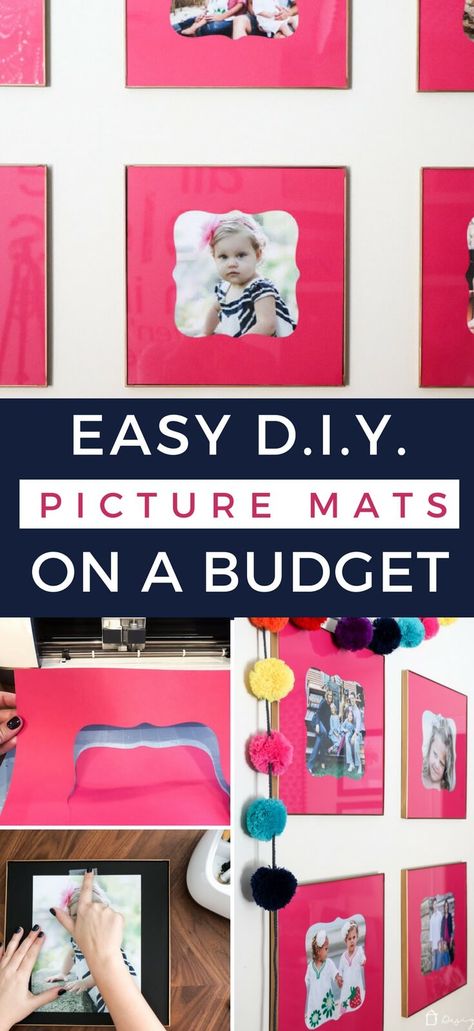 Frame Matting Diy, Diy Canvas Photo, Picture Frame Mat, Room Decor Crafts, Home Decor Diy Crafts, Matting Pictures, Diy Wall Shelves, Small Space Diy, Diy Picture