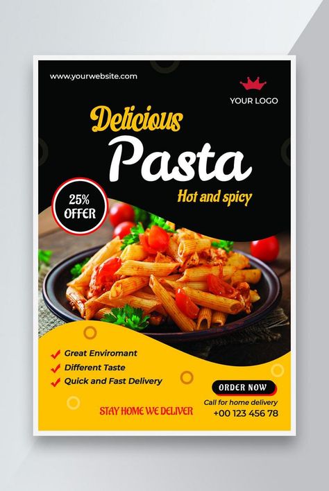 pasta food flyer design#pikbest# Restaurant Food Poster Design, Food Pamphlet Design, Flyer Food Design, Pasta Poster Design, Food Pamphlet, Stir Fry Pasta, Food Flyer Design, Pasta Poster, Free Flyer Design