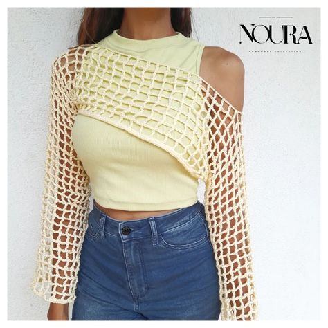 Crochet shrug /fishnet sleeves ▪️Material : polyester thread Model wears- XS Bank payments only Colours can be customized Pre-orders only ( XS, S, M, L, XL, XXL) Delivery will be made within 30 days (Island-wide) Delivery +packaging charges Rs. 400. Pay when you receive the order. Your order must be confirmed with payment. Rush orders are not accepted ♥ #fypシ #smallbusiness #handmadewithlove❤ #srilanka #viral #trending #srilankanbusiness #handmade #foryou #aesthetic #nour... Fishnet Sleeves, Delivery Packaging, Crochet Shrug, Crocheted Item, Handmade Crochet, Rush, Thread, Crop Tops, Crochet