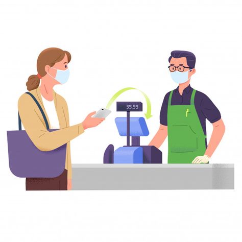 Digital Payment Illustration, Cashier Drawing, Cashier Illustration, Escuela Aesthetic, Adjective Words, Cartoon Mouths, Childhood Fears, Digital Payment, Body Action