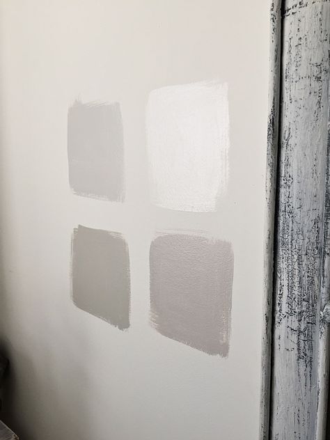 Warm neutral greige paint colors - Behr Mineral, Behr Sail Cloth, Behr Sculptors Clay, behr wheat bread Behr Mineral, Behr Sculptor Clay, Interior Colour Schemes, Interior Painting Ideas, Bedroom Paintings, Floor Paint Colors, Painting Laminate, Sail Cloth, Guest Bedroom Makeover