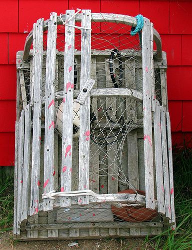 Lobster Trap, Lobster trap in Acadian New Brunswick | Flickr - Photo Sharing! Lobster Trap, Jimmy Buffett, Children Play, New Brunswick, Mini House, Each Day, The Wind, Ladder Decor, Kids Playing