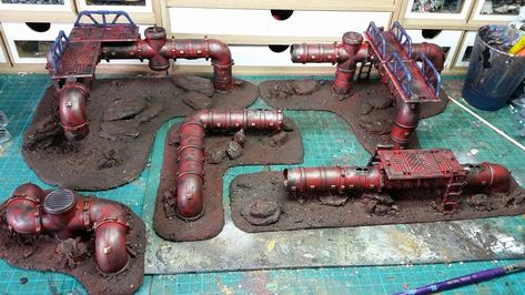 Necromunda Terrain Diy, Wh40k Terrain, Mdf Terrain, Necromunda Terrain, Dnd Crafts, Warhammer Terrain, 40k Terrain, Game Terrain, Rpg Map