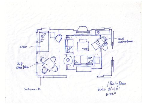 Furniture layout for a multi-purpose Living Room Multi Purpose Living Room Layout, Living Room Zones Layout, Multi Purpose Room Ideas Layout, Multi Purpose Room Ideas, Room Ideas Layout, Multi Purpose Room, Multipurpose Living Room, Living Room Zones, Layout Bedroom