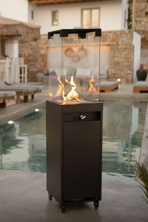 Black Fire Pit, Outside Heaters, Gas Patio Heater, Propane Patio Heater, Outdoor Fireplaces, Patio Kitchen, Gas Heater, Outdoor Heaters, Propane Fire Pit