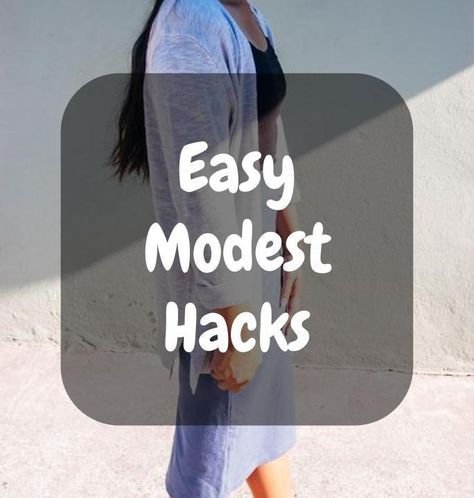 With these six modest hacks, you can take skirts and dresses that are too short and clothes that are too tight and make them modest! How To Make A Low Neckline Modest, How To Make A Dress More Modest, How To Make A Dress Modest, Bohemian Skirt Outfit, Clothes Modest, Shirt Under Dress, Dress Layering, Revealing Outfit, Noodle Strap