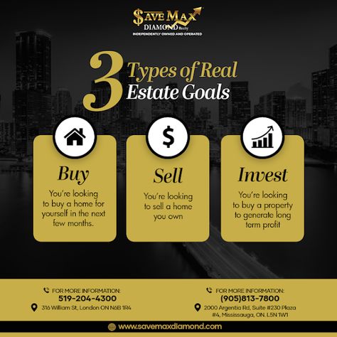 Are you looking to buy, sell, or invest in real estate? No matter what your goals may be, we are here to help make them a reality with my expertise. So don't wait; contact us now and let's discuss your goals! . . . #savemaxdiamondrealtybrokerage #savemaxdiamond #realestatebrokerage #realestateservices #realestategoals #homebuyerscanada #homesellerscanada #realestateinvestors #propertyinvestment #realestateassistance #njmarketingcanada #mississauga #brampton #milton #toronto #gtacanada #canada Canada Real Estate, News Quotes, Invest In Real Estate, Real Estate Investor, Real Estate Tips, Real Estate Development, Real Estate Services, Investment Property, Real Estate Investing