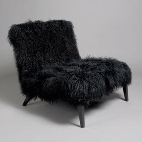 Fur Furniture, Fur Chair, Upholstery Trends, Sheepskin Chair, Black Leather Chair, Upholstery Armchair, Living Room Upholstery, Couch Upholstery, Upholstery Trim